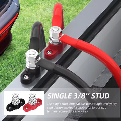 1 Pair M10 Terminal Block Stud 12-48V 250A Junction Power Distribution Block