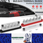 Dual M10 Bus Bar 12V-48V 600A Power Distribution Block 6xM10 Posts Stud Terminal