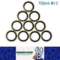 10 x M12 Washer Seal Bonded Washers Metal Rubber Oil Plug Gasket Sealing O Rings