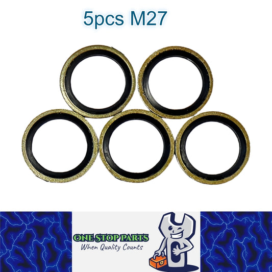 5 x M27 Washer Seal Bonded Washers Metal Rubber Oil Plug Gasket Sealing O Rings
