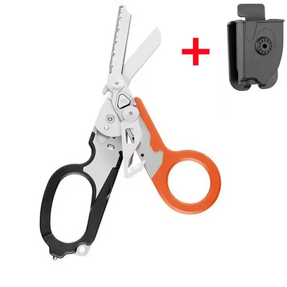 Multifunction 6 in 1 First Aid Tactical Folding Scissor Outdoor Survival Tool