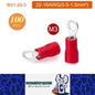 100 x Red Ring Terminals M3 RV1.25-3 Ring Crimp Terminal 22-16AWG Wire Connector