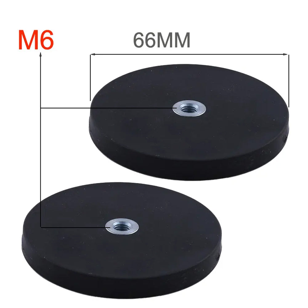2pcs 66mm Strong Magnetic Base Mount Bracket M8 Thread for LED Work Light Bar