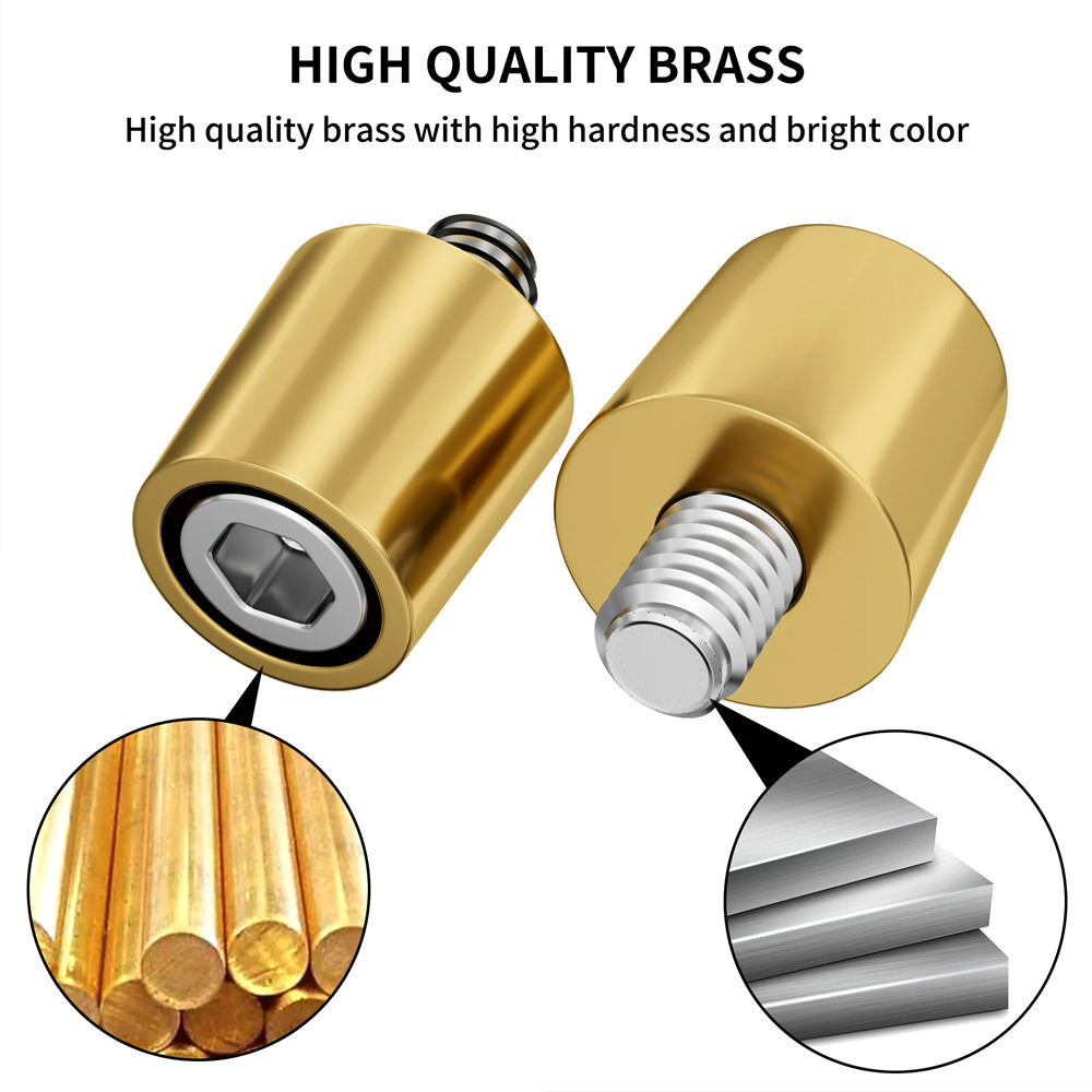 1 Pair M8 Brass Car Battery Pole Adapters M8 Brass Battery Terminal Connectors