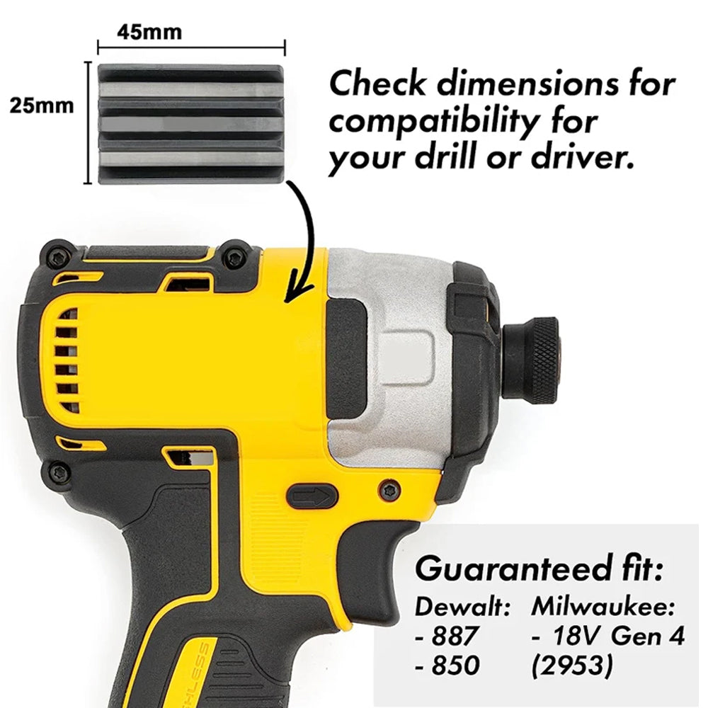Magnetic Drill Bit Holder For Milwaukee Dewalt Impact Driver Drill Adhesive Back