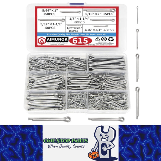 615pcs Hairpin Cotter Pins Assortment Kit 6 sizes Hairpin Cotter Pins Clips