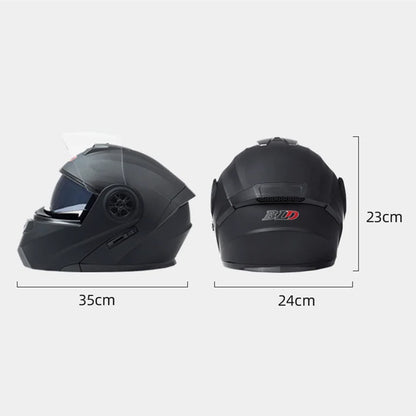 Black Size XL Motorcycle Full Face Helmet Men Women Dual Lens Sun Glass Helmet