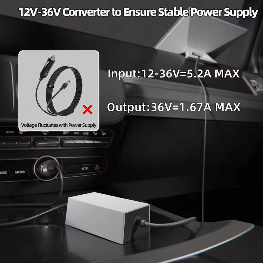 Starlink Mini Adapter Charger Cable with Converter 12V-36V to Stable 36V 1.67A