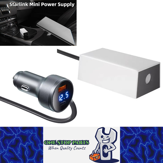 Starlink Mini 12V-36V Car Adapter USB-C PD45W QC3.0 Step Up Converter Cable 1M