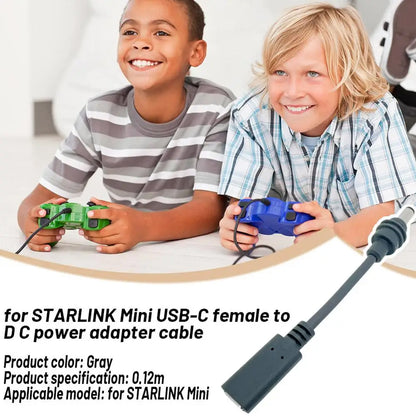 2 x Starlink Mini Cable Adapter USB C Female to DC Power for Starlink Mini Cable