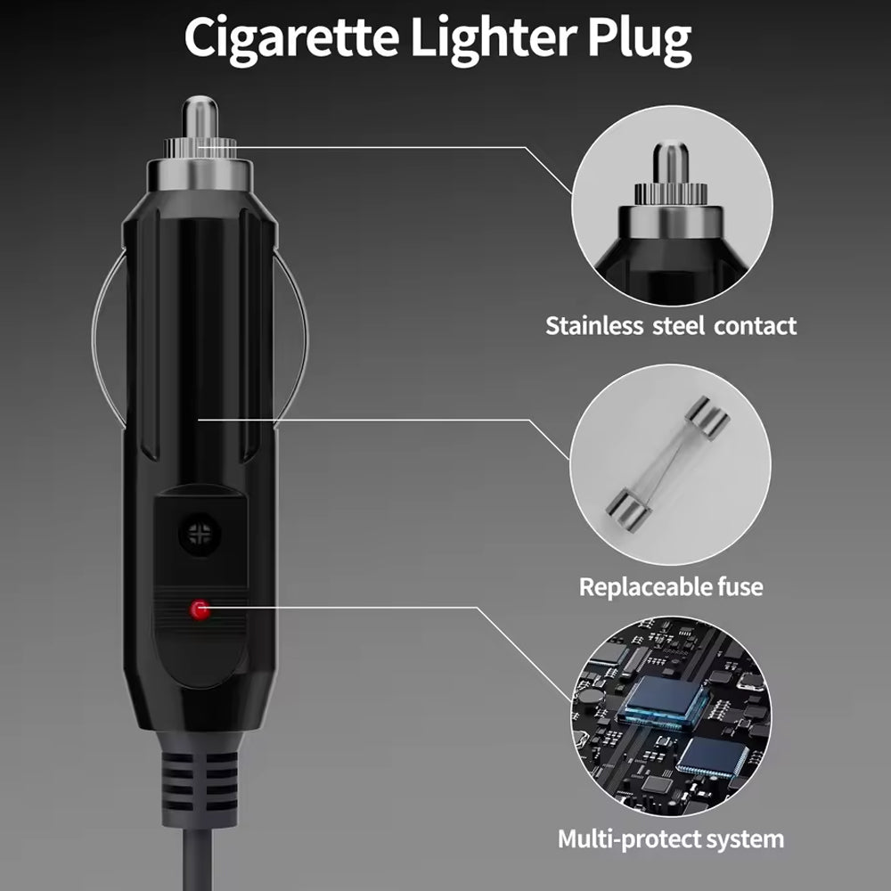 3M Starlink Mini DC Power Cable 18AWG to Cigarette Lighter Plug Starlink Mini