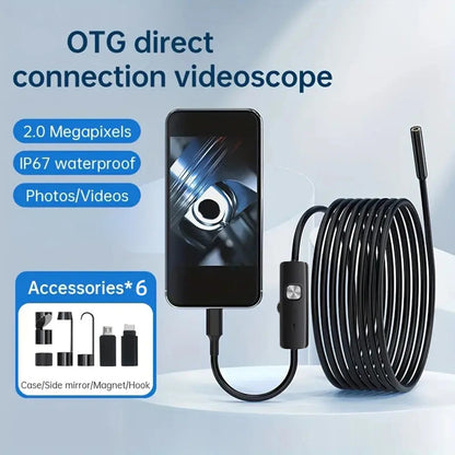 5m HD1920P Mini Endoscope Inspection Camera IP67 Android iPhone Inspection Cam