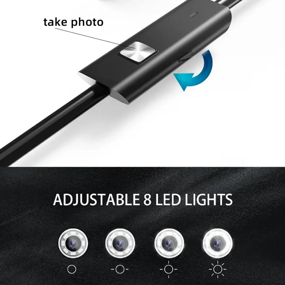 5m Dual Lens HD1920P Mini Endoscope Inspection Camera IP67 for Android iPhone
