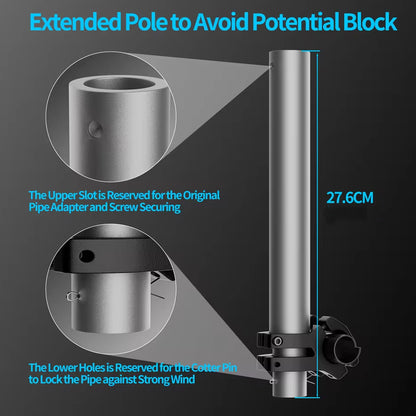 Starlink Mini Pole Mount Compatible With Original Pipe Adapter for Pole Mount