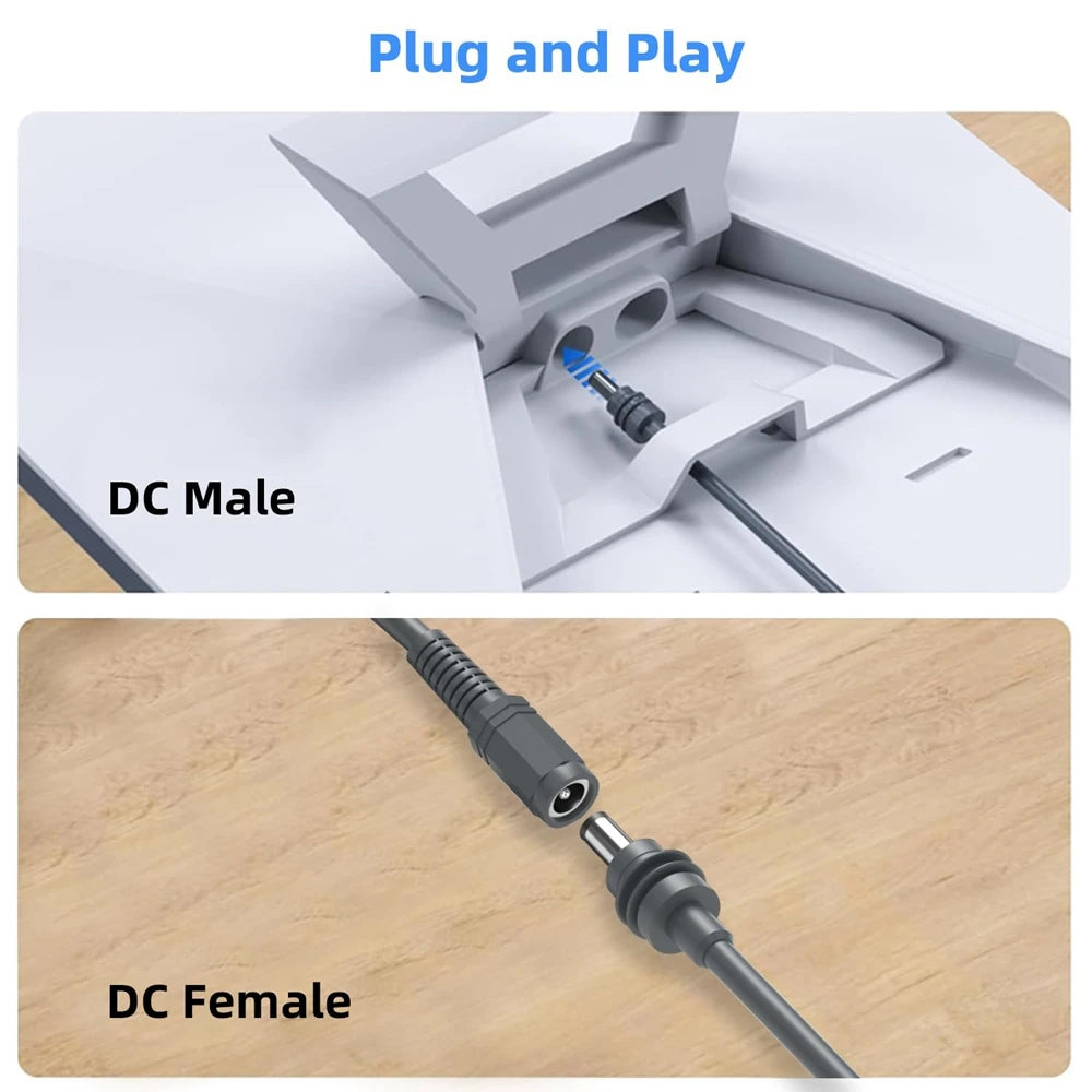5M Starlink Mini Power Cable DC Male to Female Extension Cable for Charging
