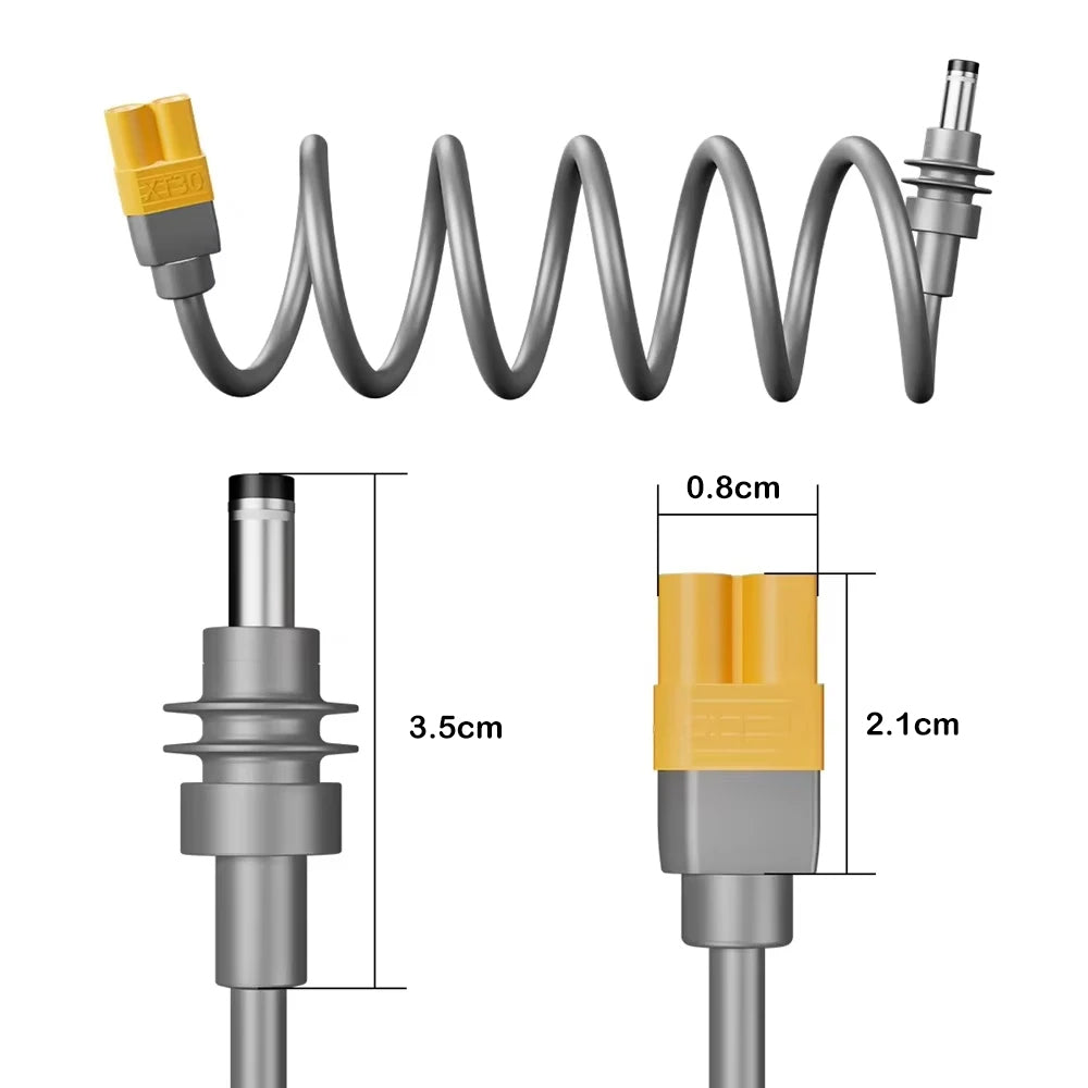 2M Starlink Mini Power Cable DC Plug to XT30 Connector for Starlink Mini Power