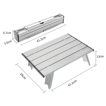 Mini Green Camping Table Ultralight Portable Aluminum Folding Outdoor Table