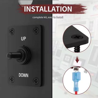 Momentary 12V 30A Toggle Switch ON/Off/ON 3 Pin SPDT With UP/Down Mounting Plate