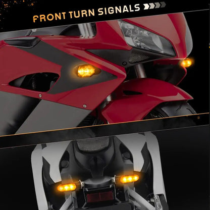 2 x Motorcycle LED Turn Signal Light Mini 8mm Amber Flashing Turn Signal Lamp
