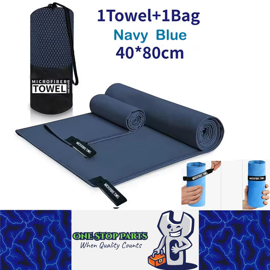 Navy Blue Quick-Drying Sports Towel 40x80CM Swimming Gym Camping Beach Towel