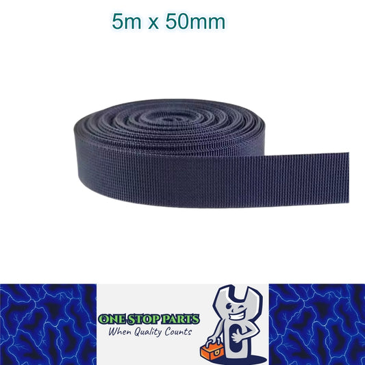 5m x 50mm NavyBlue Nylon Webbing Strap Safety Belt Knapsack Bag Leash DIY Craft