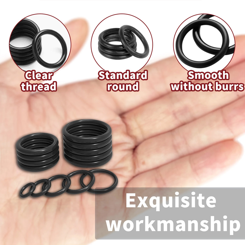 255pcs NBR Rubber O Ring Kit 18 Sizes Seal Gasket Set for Car Plumbing Air Gas