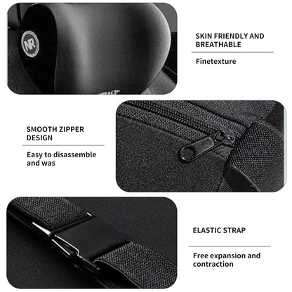 1 Set Gray Car Neck Pillow and Lumbar Support Memory Foam Cushion Soft & Durable