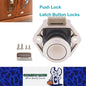 Nickel 20mm Push Lock Catch Door Knob RV Caravan Cabinet Latch Button Lock