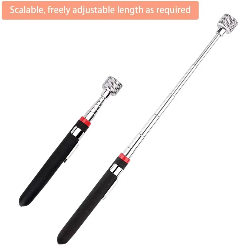 Telescopic Black Magnetic Pen Magnet Pick Up Tool Extendable Suction Rod