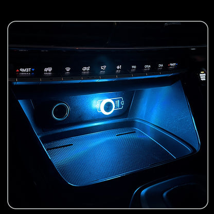 Ice Blue USB Mini LED Decorative Atmosphere Lamp For Car Interior Plug Play