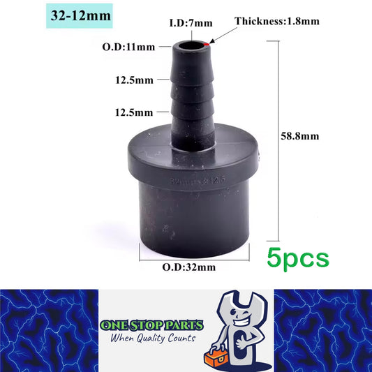 5 x OD32-12mm Pagoda Connector UPVC Hose Barb Fitting Water Pipe Joint Adapter