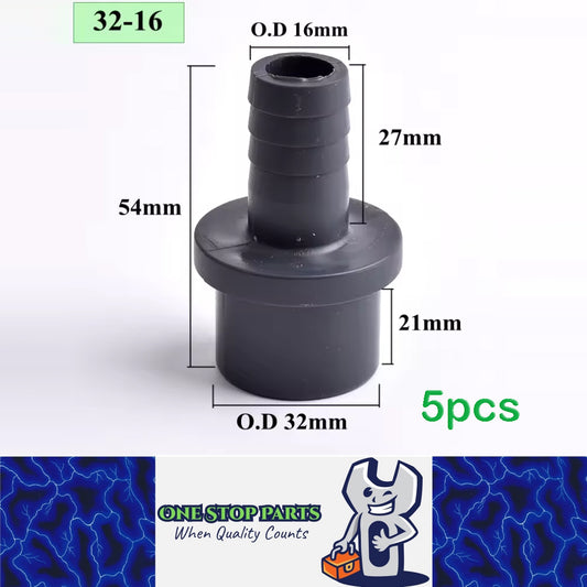 5 x OD32-16mm Pagoda Connector UPVC Hose Barb Fitting Water Pipe Joint Adapter