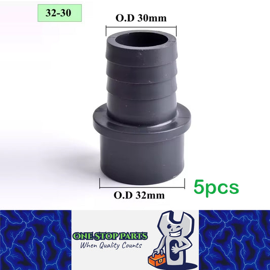 5 x OD32-30mm Pagoda Connector UPVC Hose Barb Fitting Water Pipe Joint Adapter