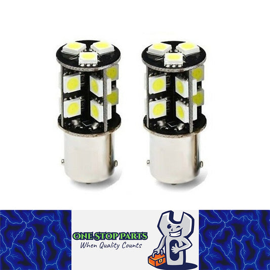 2 x BA15S 12V COOL WHITE 19SMD CANBUS 338LM LED GLOBE CARAVAN CAR BIKE BOAT 2PCS