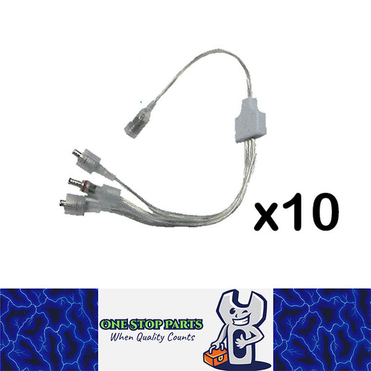 10 x 12V Power Cable Splitter LED Light Strip CCTV Security Cameras 1-3 Splitter