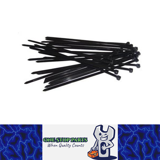 100pcs x 100mm long Black Cable ties 3mm wide Plastic cable ties