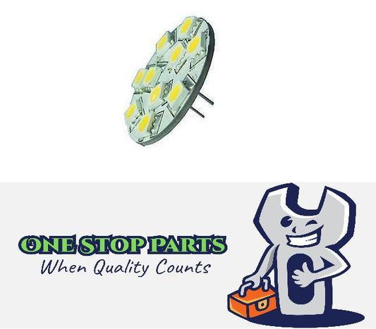 10-30V AC/DC G4 10SMD COOL WHITE REAR PIN STYLE 220LM SUITS 12V AND 24V JAYCO RV