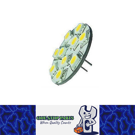 10-30V AC/DC G4 10SMD WARM WHITE REAR PIN STYLE RV JAYCO CARAVAN GLOBE 220LM