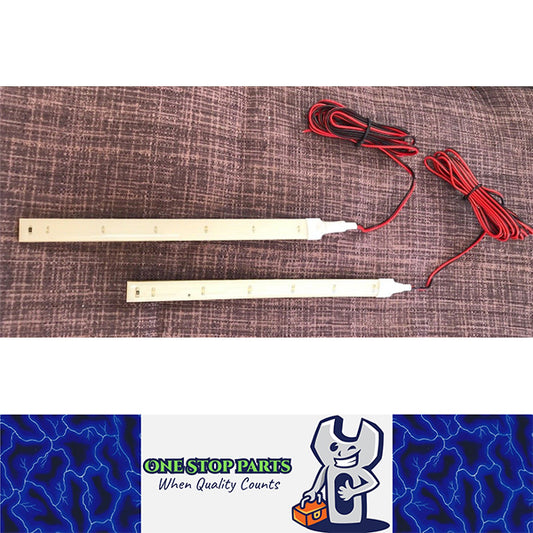 2 X 12v White Led Strips, Waterproof 150mm Long With 1m Cable Cool White