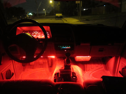 2 X 12v Red Led Strips, Waterproof 150mm Long With 1m Cable With 6smd Red 2pcs