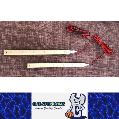 2 X 12v Red Led Strips, Waterproof 150mm Long With 1m Cable With 6smd Red 2pcs