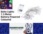 1.5m Multi Coloured 10 Crystal Ball Garland String Lights Battery operated