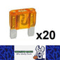 20 x ORANGE 40 AMP MAXI BLADE FUSES 40AMP 20PCS FREE DELIVERY BULK BUY