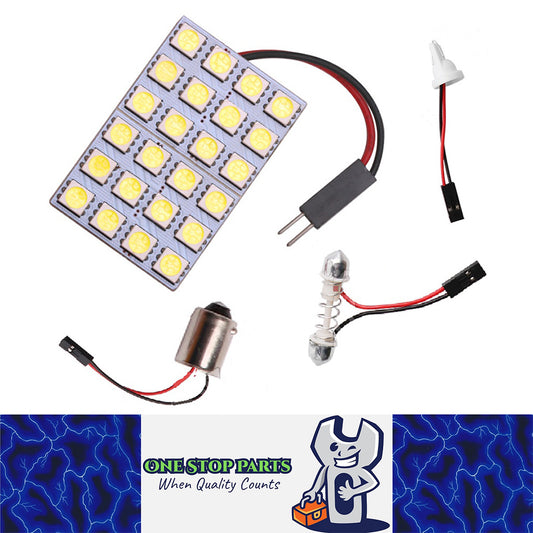 12V 24SMD WARM WHITE LED BOARD ADHESIVE BACK WITH GLOBE ADAPTORS SUIT JAYCO VAN