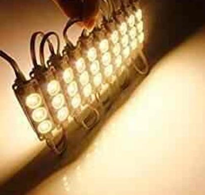 10 x 12v Warm White LED Module blocks with mount tabs, daisey chain of 10pcs