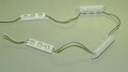 10 x 12v Blue LED Module blocks with mount tabs, daisey chain of 10pcs Blue