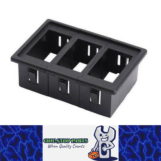 3 ROCKER PUSH SWITCH HOLDER GANG MOUNT FOR IN OR UNDER DASH MOUNTING HOLDS 3