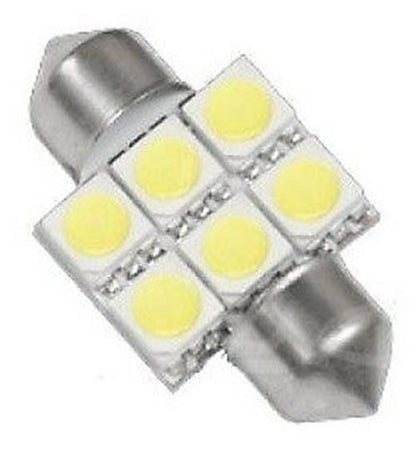 12V 31mm FESTOON 6*5050 SMD LED ONE SIDED 132 LUMENS COOL WHITE