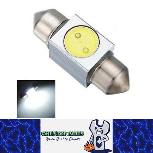 12V 31mm WHITE COB LED FESTOON GLOBE REPLACEMENT 60LM FOR INTERIOR LIGHT