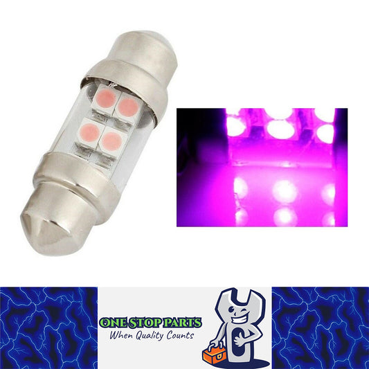 12V 31mm 6 SMD PINK PURPLE LED GLOBE FESTOON 48LM 31MM PINK PURPLE FESTOON